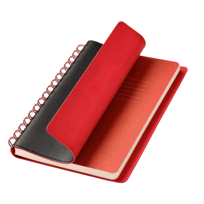 Ежедневник Виста (Vista) недатированный, черный/красный-0