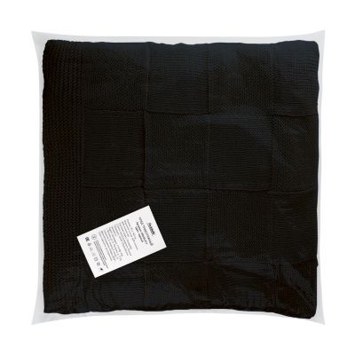 Плед Селла (Cella) вязаный, черный (без подарочной коробки)-9