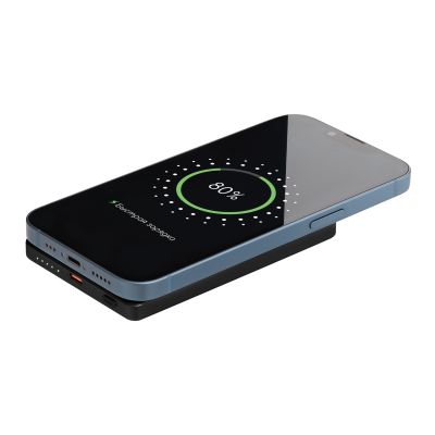 Внешний аккумулятор Atlantis PD 5000mAh с функцией беспроводной зарядки 15W, черный-8