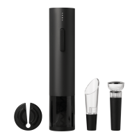 Набор для вина с электрическим штопором Sacramento, черный