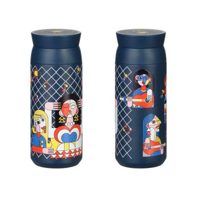 Термобутылка вакуумная герметичная Грейс (Grace), синяя-5