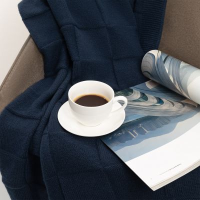 Плед Cella Soft вязаный, 160*90 см, синий-6