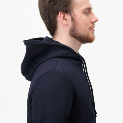 Толстовка на молнии с капюшоном MATEO темно-синяя, размер M-8