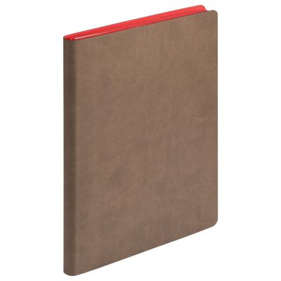 Ежедневник Latte NEW недатированный, капучино/красный-5