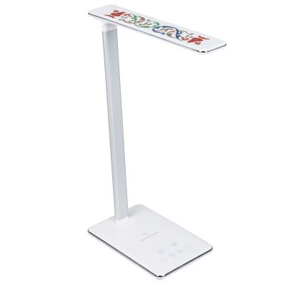 Настольная лампа с беспроводной зарядкой Lumos, белая-8