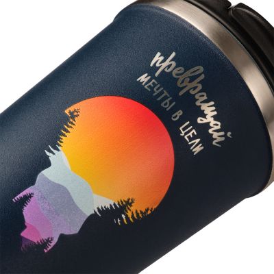 Термокружка вакуумная Palermo, синяя-8