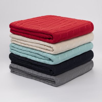 Плед Fado вязаный, серый (без подарочной коробки)-9