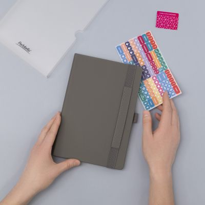 Ежедневник Альфа (Alpha) недатированный, серый/бирюзовый-14