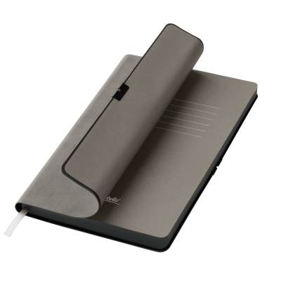 Ежедневник In Velour недатированный, серый-5