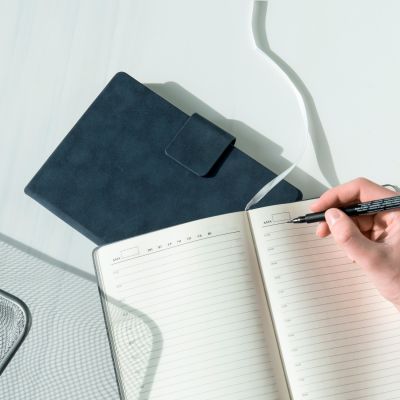 Ежедневник Portobello Trend, Ritz, недатированный, синий, твердая обложка, срез-фольга/темно-синий-7