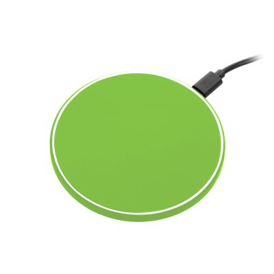 Беспроводное зарядное устройство с подсветкой 15W Auris, салатовое-0