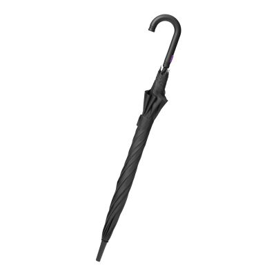 Зонт-трость Квантум (Quantum), черный/фиолетовый-4