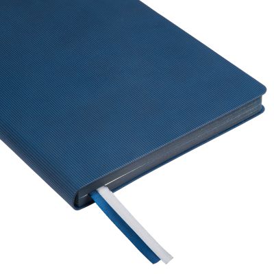 Ежедневник Rain недатированный, синий (без упаковки, без стикера, с черной подложкой, без прокраса уреза)-3