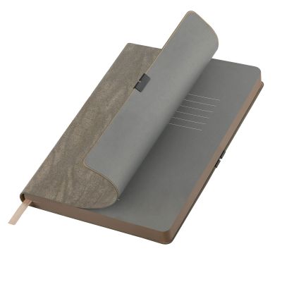 Ежедневник Velour недатированный, бежевый-0