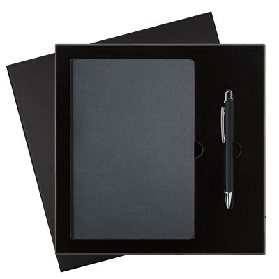 Подарочный набор Portobello/Star черный (Ежедневник недат А5, Ручка)-0