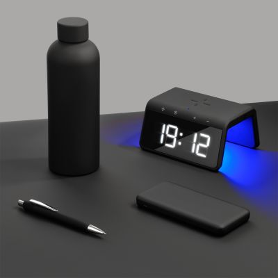Внешний аккумулятор с подсветкой Luce 10000 mAh, черный-7
