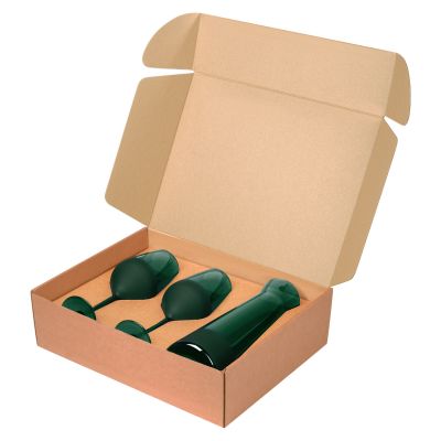 Подарочный набор декантер + 2 бокала для вина Emerald, зеленый-3