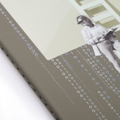 Блокнот Alpha slim, серый-14