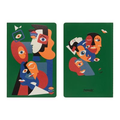 Блокнот Alpha slim, зеленый-2