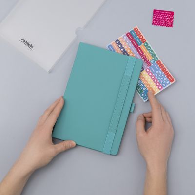 Ежедневник Альфа (Alpha) недатированный, бирюзовый/серый-14