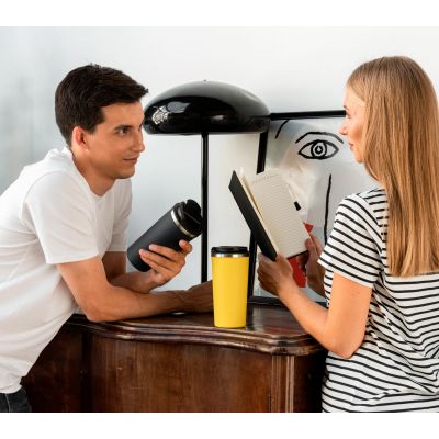 Термокружка вакуумная Palermo, черная-8