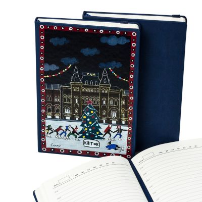 Ежедневник Latte soft touch BtoBook недатированный, синий (без упаковки, без стикера)-6