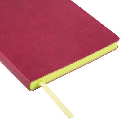 Ежедневник Latte NEW недатированный, бордо/лимонный-4