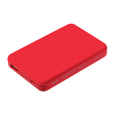 Внешний аккумулятор Ларго PD (Largo PD) 5000mAh с функцией беспроводной зарядки 15W, красный-2
