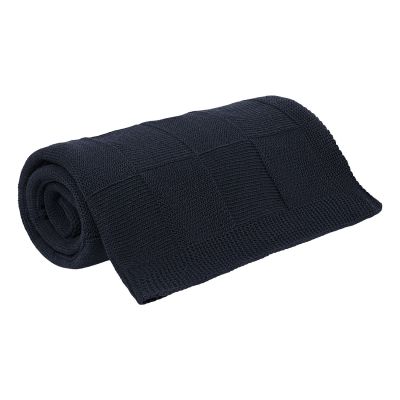 Плед Селла (Cella) вязаный, синий (без подарочной коробки)-3