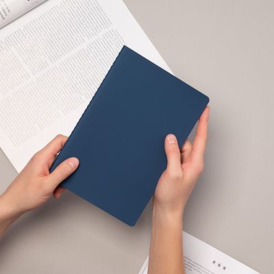 Блокнот Alpha slim, синий-13