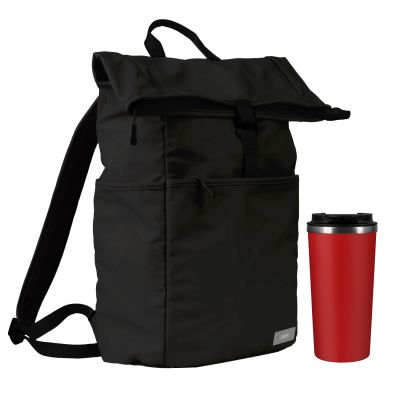 Подарочный набор Palermo, Boston, черный/красный (рюкзак, термокружка)-0