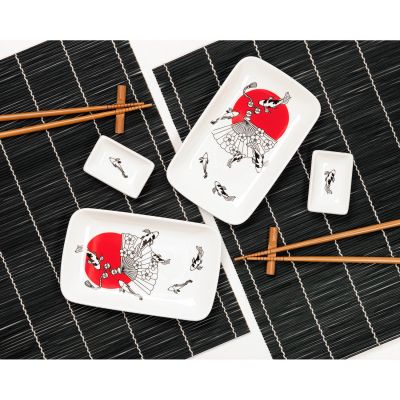 Набор для сервировки суши Tokyo (10 предметов), черный-2