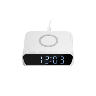 Зарядная станция с часами 15W Rigel, белая-5