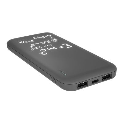 Внешний аккумулятор с подсветкой Люче (Luce) 10000 mAh, серый-9