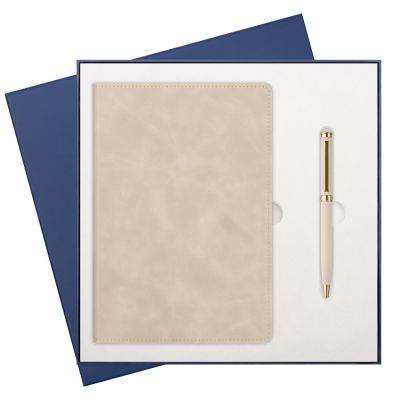 Подарочный набор Verona, бежевый (ежедневник, ручка)-0