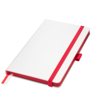 Ежедневник Portobello Trend, Arctic, недатированный, белый/красный