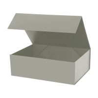 Подарочная коробка с магнитным клапаном средняя, серая