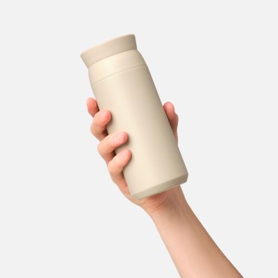 Термобутылка вакуумная герметичная Grace, бежевая-10