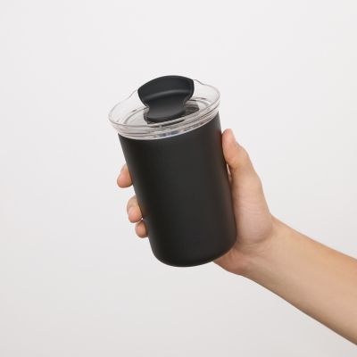 Термокружка вакуумная Strada, черная-11