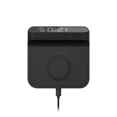 Зарядная станция с часами 15W Rigel, черная-3