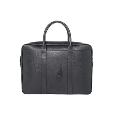 Сумка для документов Gourji 42х32х9 кожа черная-0