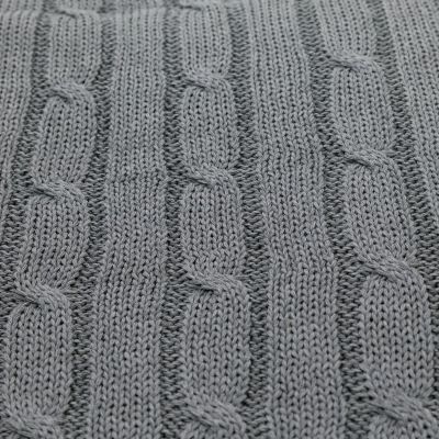 Плед Фадо (Fado) вязаный, серый (без подарочной коробки)-7