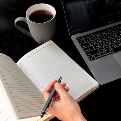 Шариковая ручка Quattro, серая-7