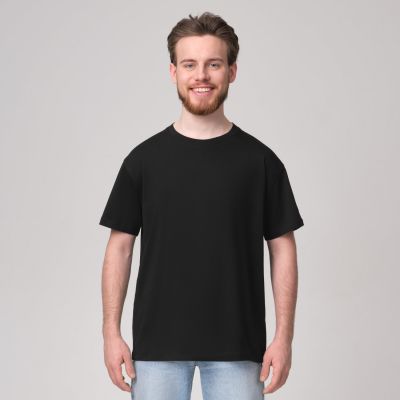 Футболка унисекс KRIS, 100% хлопок, 150 гр., черная, размер M-0