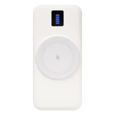 Внешний аккумулятор с подсветкой и беспроводной зарядкой Ultra Wireless Magnetic 10000 mAh, белый-3
