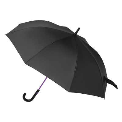 Зонт-трость Квантум (Quantum), черный/фиолетовый-2