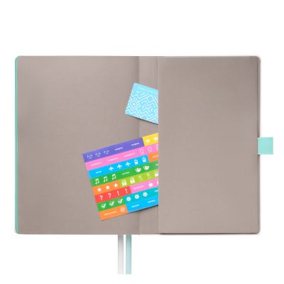 Ежедневник Arctic недатированный, белый/бирюзовый-10