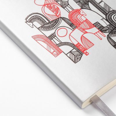 Ежедневник Spark mini A6 недатированный, серебряный-9