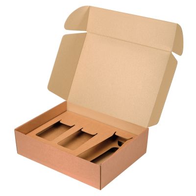 Доп. ложемент под декантер + 2 высоких стакана в большую универсальную коробку, крафт (арт. 21005.020)-3