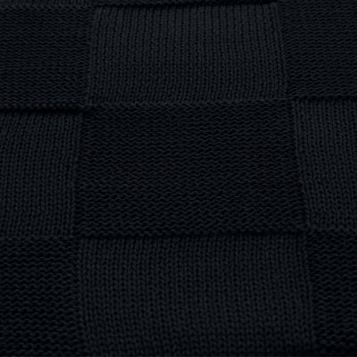 Плед Селла (Cella) вязаный, темно-синий (без подарочной коробки)-6